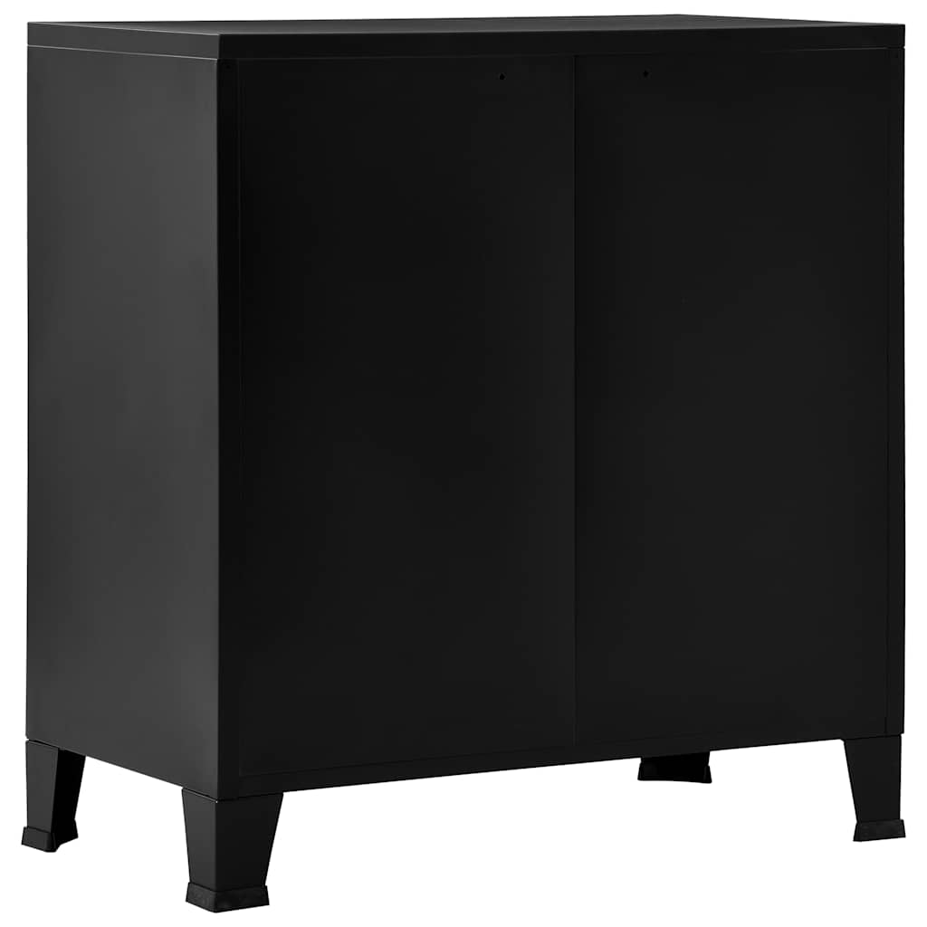 Storage cabinet Industrial Black 75x40x80 cm Steel