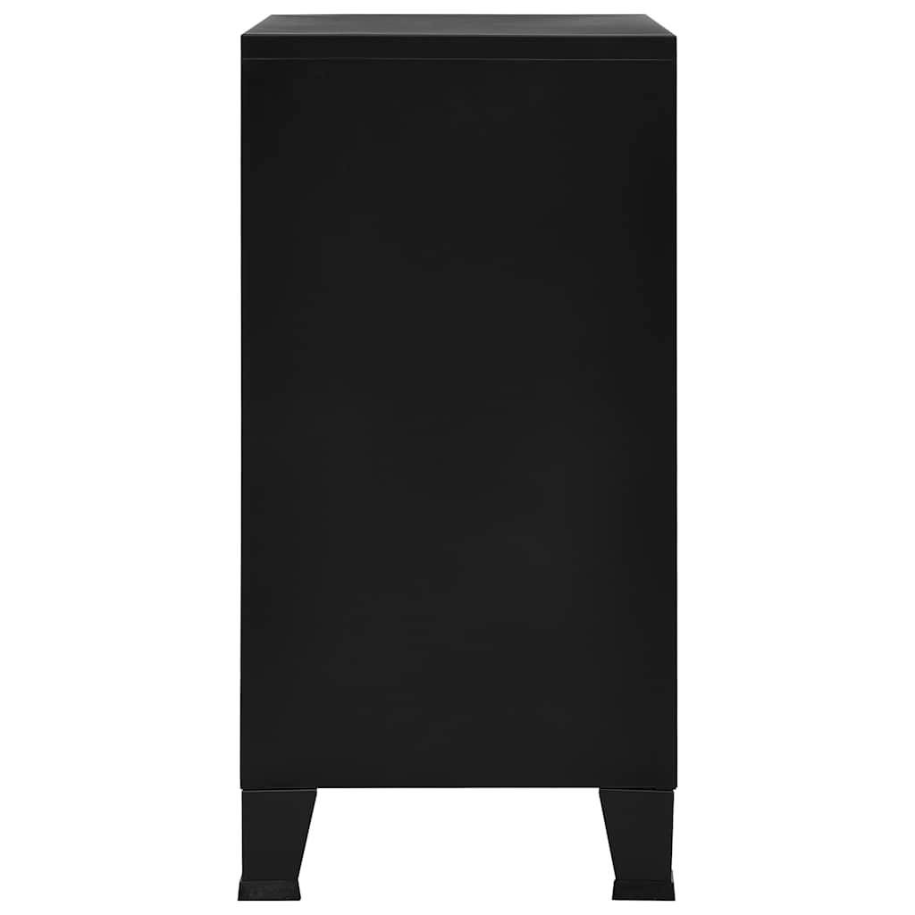 Storage cabinet Industrial Black 75x40x80 cm Steel