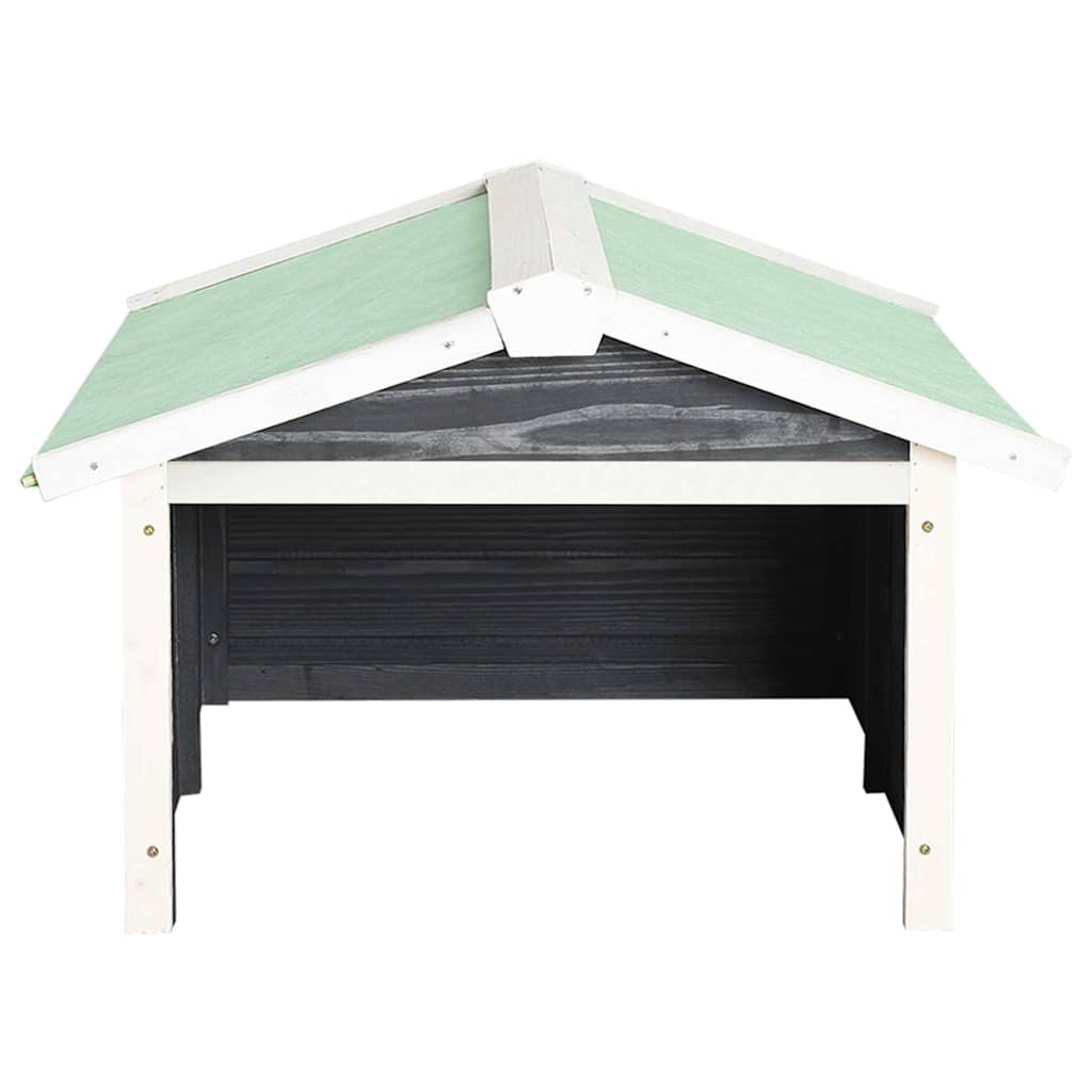 Roboter-Rasenmäher Garage 72x87x50 cm Grau Weiß Tannenholz