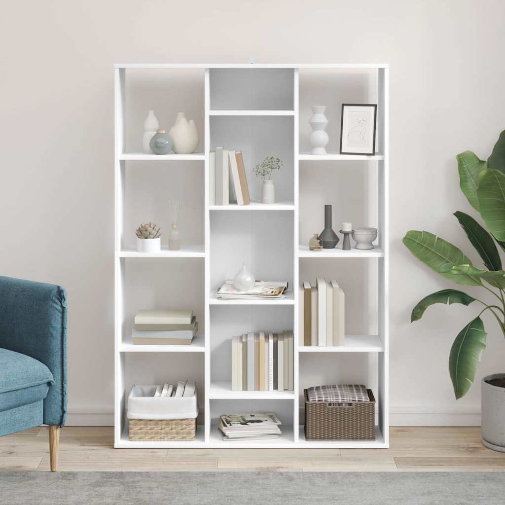 Raumteiler/Bücherregal Weiß 100x24x140 cm Holzwerkstoff