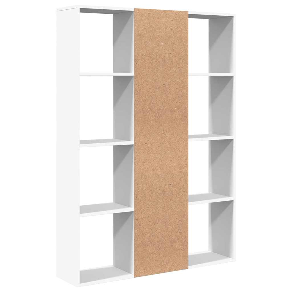 Raumteiler/Bücherregal Weiß 100x24x140 cm Holzwerkstoff