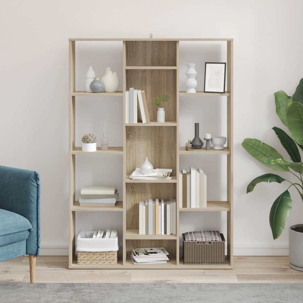 Raumteiler/Bücherregal Sonoma-Eiche 100x24x140 cm Holzwerkstoff