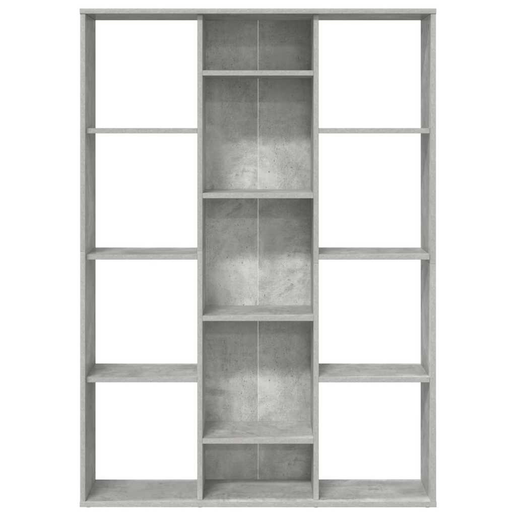 Raumteiler/Bücherregal Betongrau 100x24x140 cm Holzwerkstoff