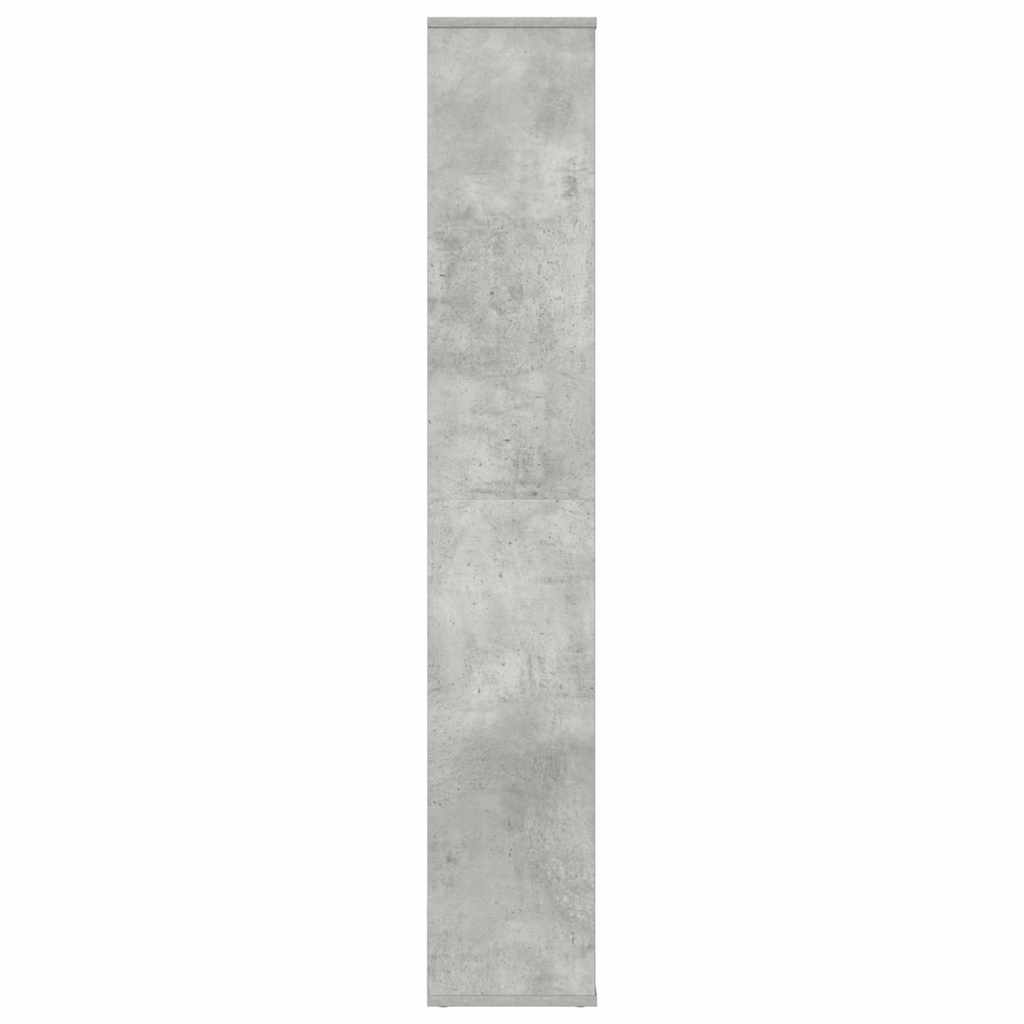 Raumteiler/Bücherregal Betongrau 100x24x140 cm Holzwerkstoff