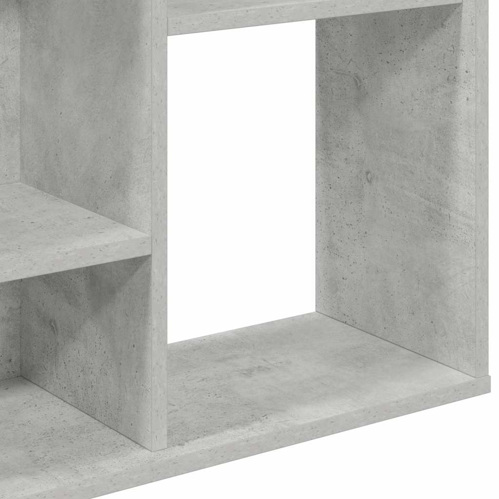 Raumteiler/Bücherregal Betongrau 100x24x140 cm Holzwerkstoff