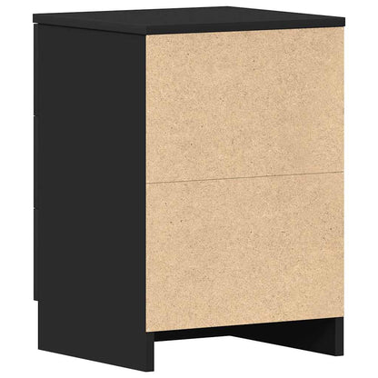 Nachttisch Schwarz 38x35x56 cm Holzwerkstoff