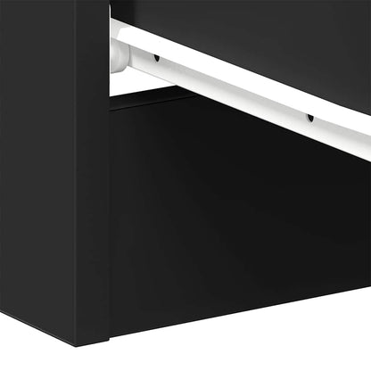 Nachttisch Schwarz 38x35x56 cm Holzwerkstoff