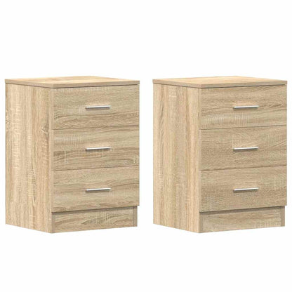 Nachttische 2 Stk. Sonoma-Eiche 38x35x56 cm Holzwerkstoff