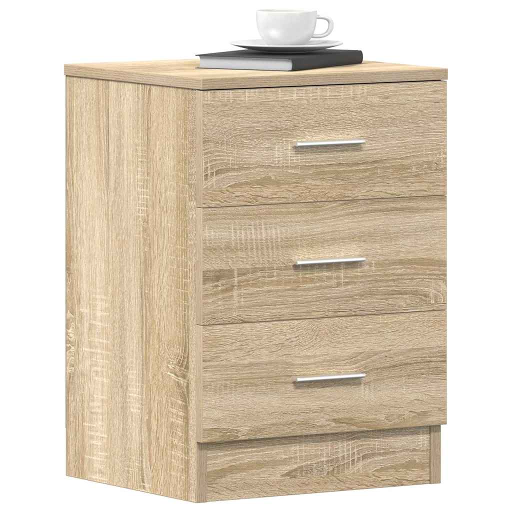 Nachttische 2 Stk. Sonoma-Eiche 38x35x56 cm Holzwerkstoff
