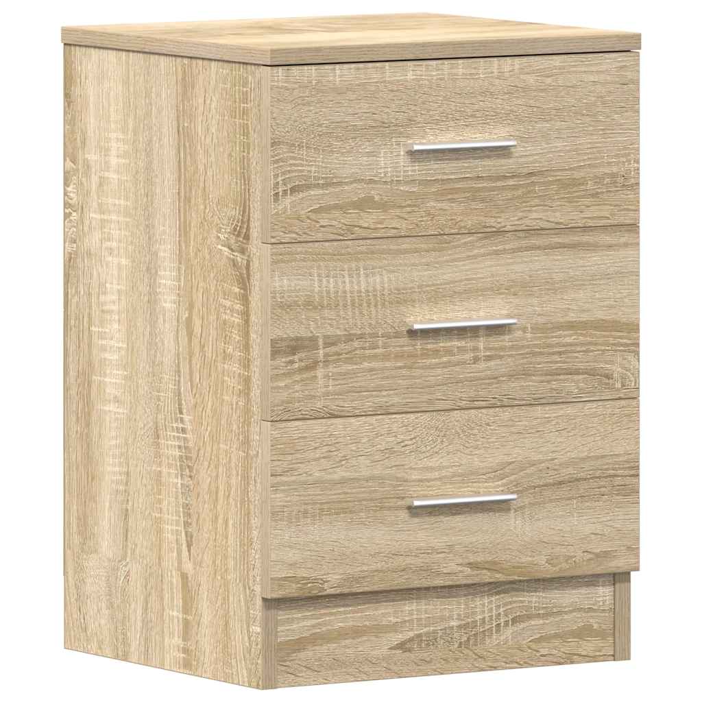 Tables de chevet 2 pcs. Chêne Sonoma 38x35x56 cm matériau bois