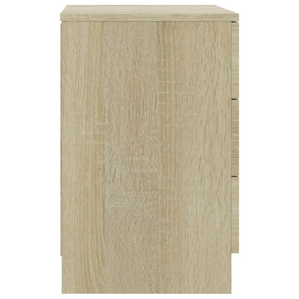 Tables de chevet 2 pcs. Chêne Sonoma 38x35x56 cm matériau bois