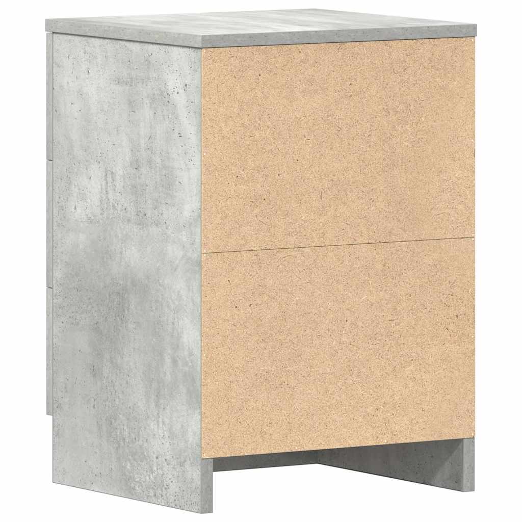 Nachttisch Betongrau 38x35x56 cm Holzwerkstoff