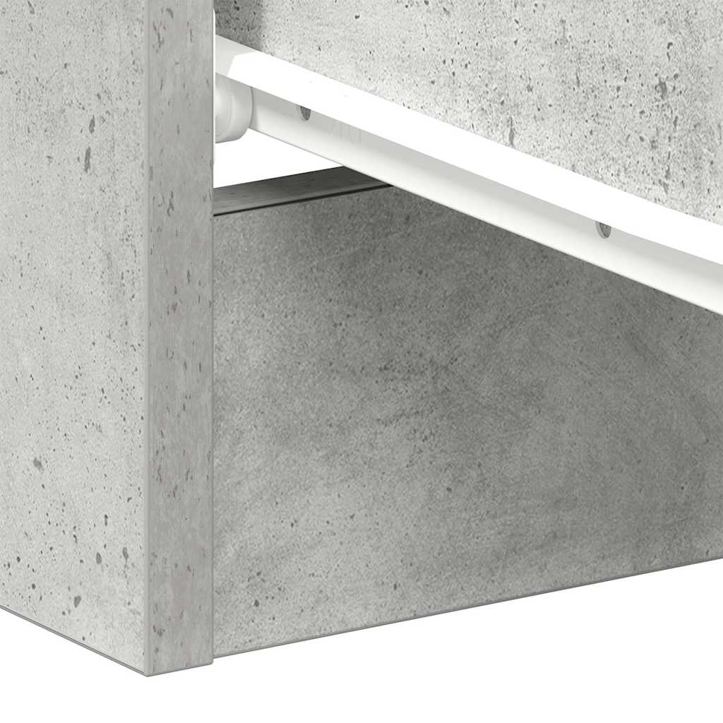 Nachttisch Betongrau 38x35x56 cm Holzwerkstoff