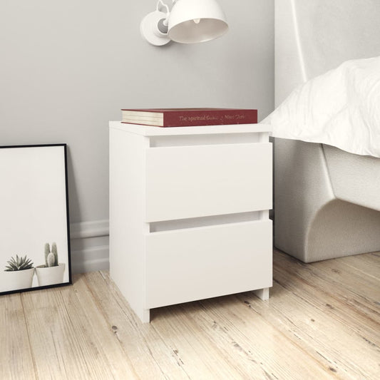 Tables de chevet 2 pcs. Blanc 30x30x40 cm en bois
