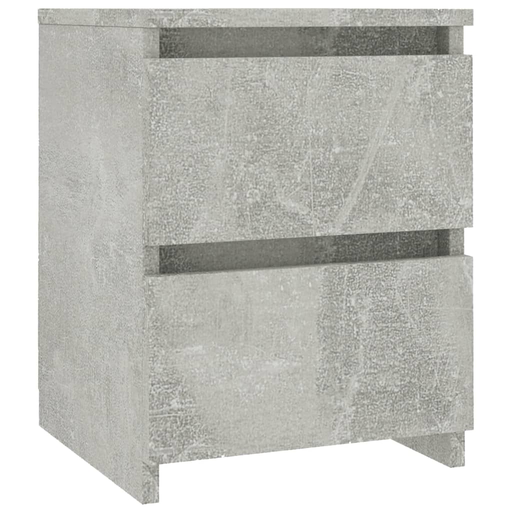 Table de chevet gris béton 30×30×40 cm en bois