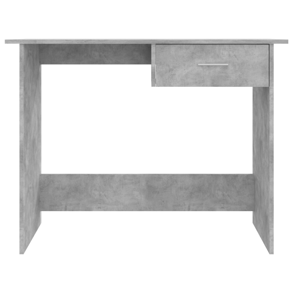 Bureau gris béton 100×50×76 cm matériau bois