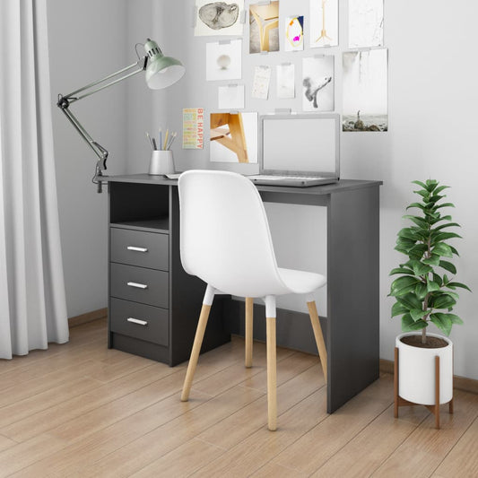 Schreibtisch mit Schubladen Schwarz 110×50×76 cm Holzwerkstoff