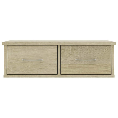 Wand-Schubladenregal Sonoma-Eiche 60x26x18,5 cm Holzwerkstoff