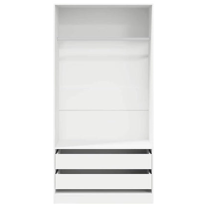 Kleiderschrank Weiß 100x50x200 cm Holzwerkstoff