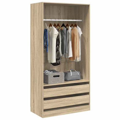 Kleiderschrank Sonoma-Eiche 100x50x200 cm Holzwerkstoff