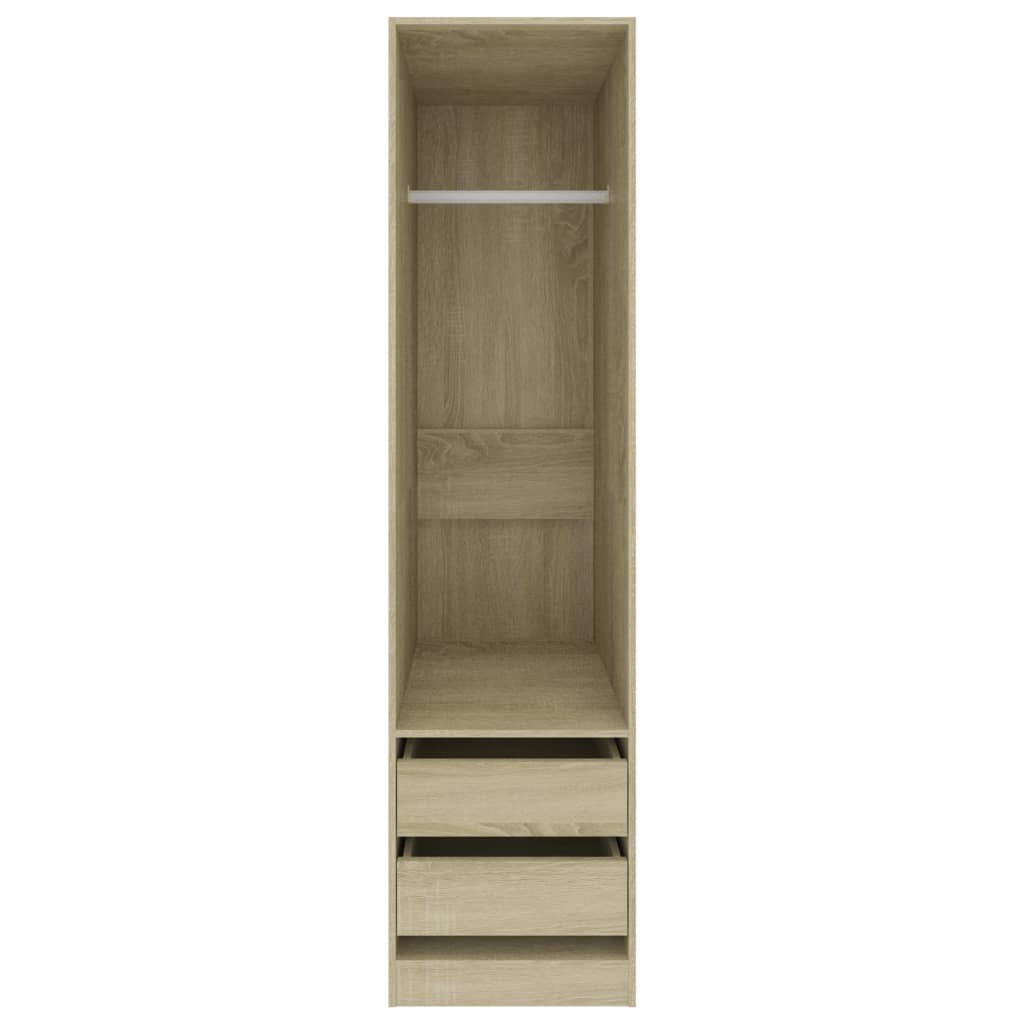 Kleiderschrank mit Schubladen Sonoma-Eiche 50x50x200 cm