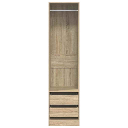Kleiderschrank mit Schubladen Sonoma-Eiche 50x50x200 cm