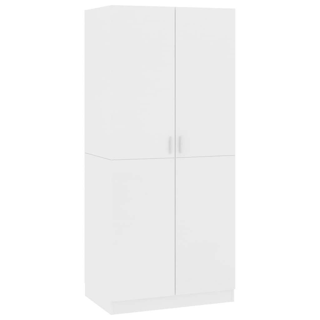 Armoire blanche 80x52x180 cm en bois