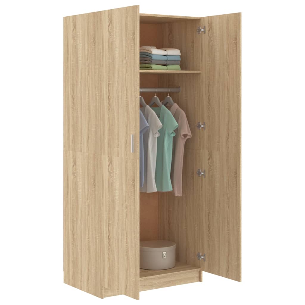 Kleiderschrank Sonoma-Eiche 80x52x180 cm Holzwerkstoff