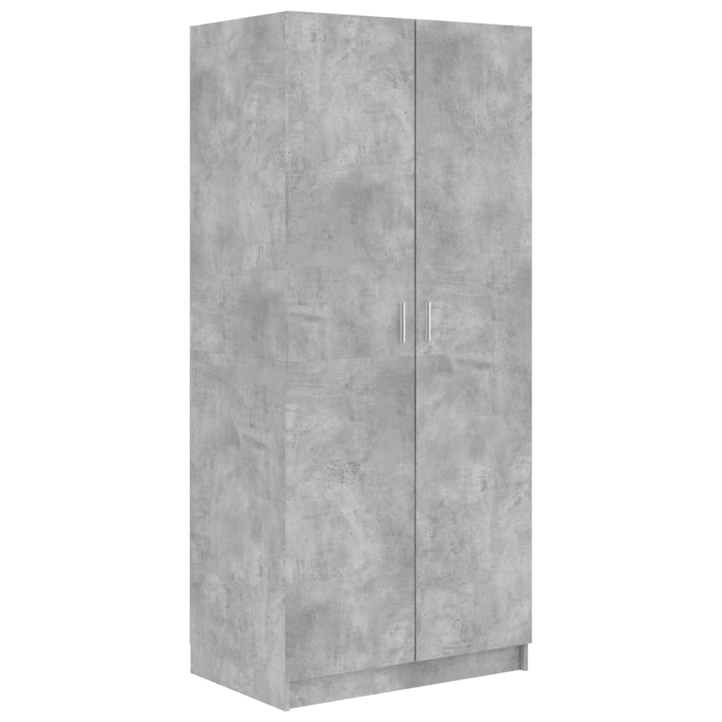 Armoire gris béton 80x52x180 cm en bois