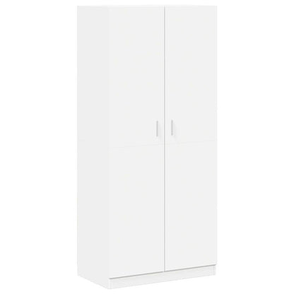 Kleiderschrank Weiß 90x52x200 cm Holzwerkstoff
