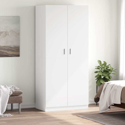 Kleiderschrank Weiß 90x52x200 cm Holzwerkstoff
