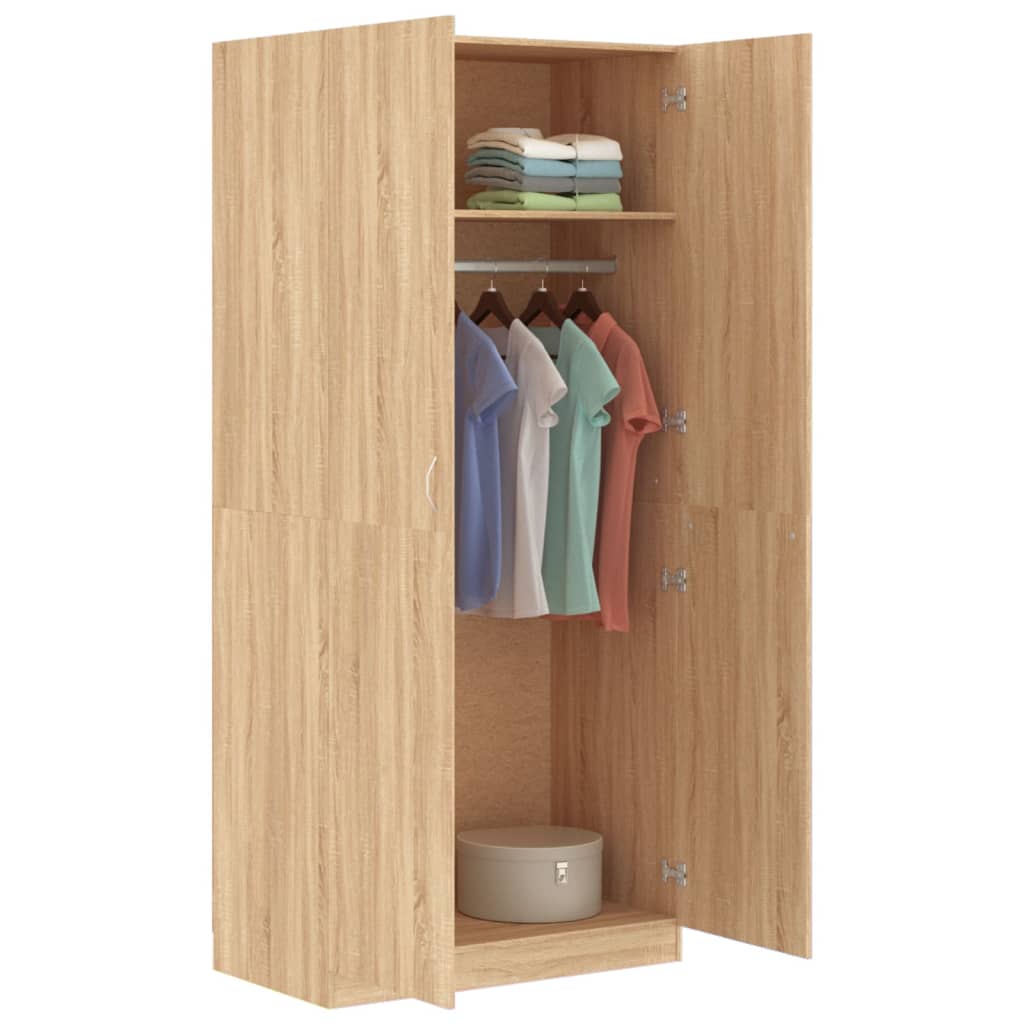 Armoire chêne Sonoma 90x52x200 cm matériau bois