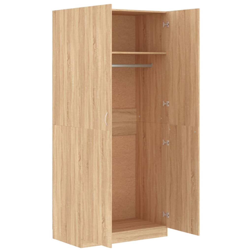 Kleiderschrank Sonoma-Eiche 90x52x200 cm Holzwerkstoff