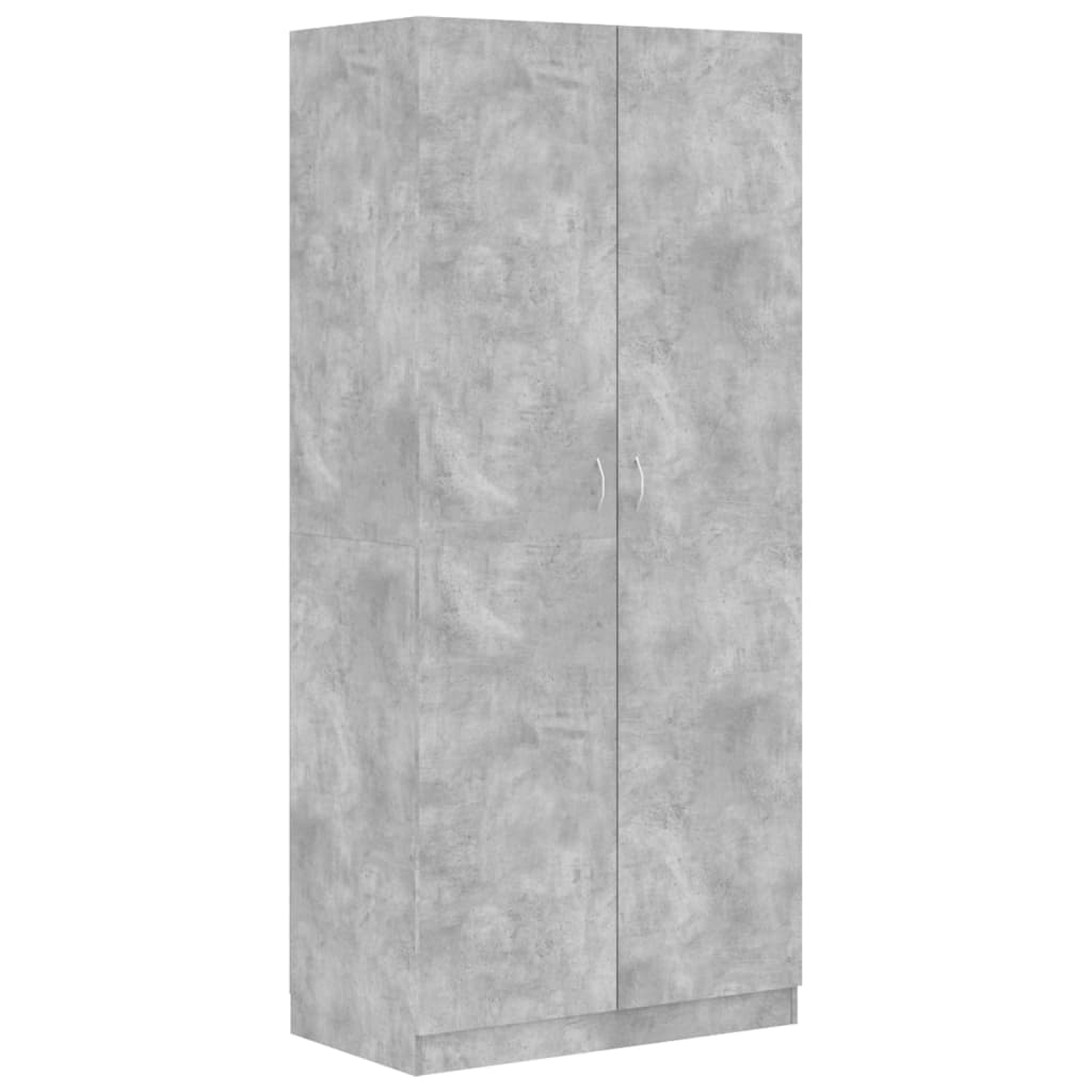 Armoire gris béton 90x52x200 cm en bois