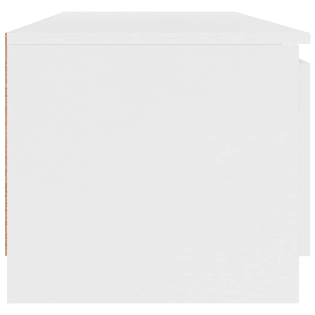 Meuble TV blanc 140×40×35,5 cm en bois
