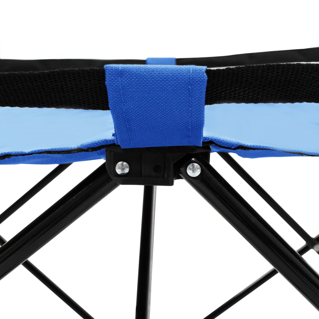 Klappbare Sonnenliege Blau Stahl