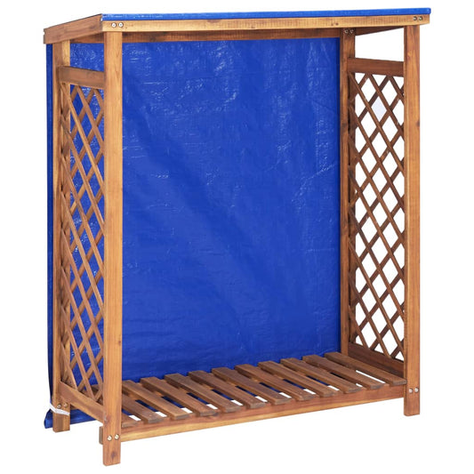 Etagère à bûches 105x38x115 cm bois d'acacia massif