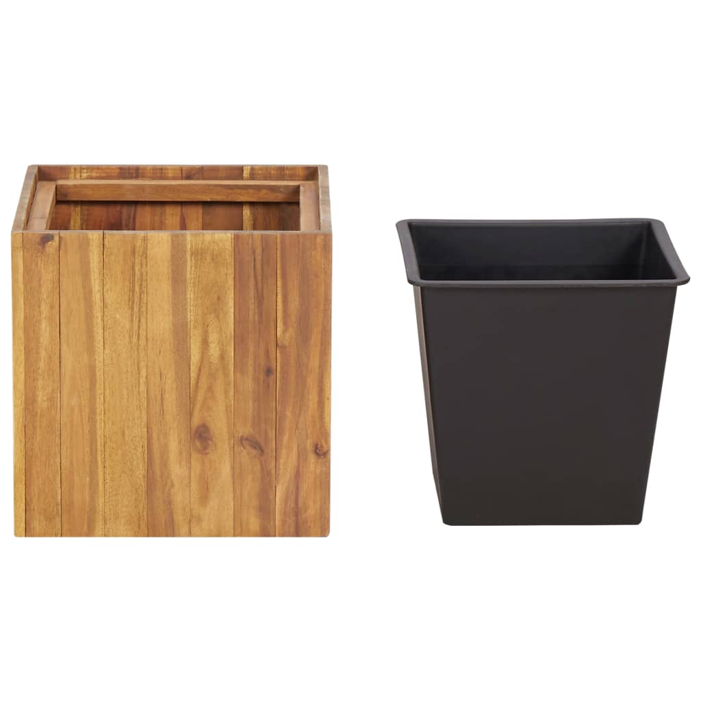 Garden raised bed 33.5×33.5×33.5 cm solid acacia wood