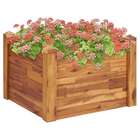 Garden raised bed 60 x 60 x 44 cm solid acacia wood