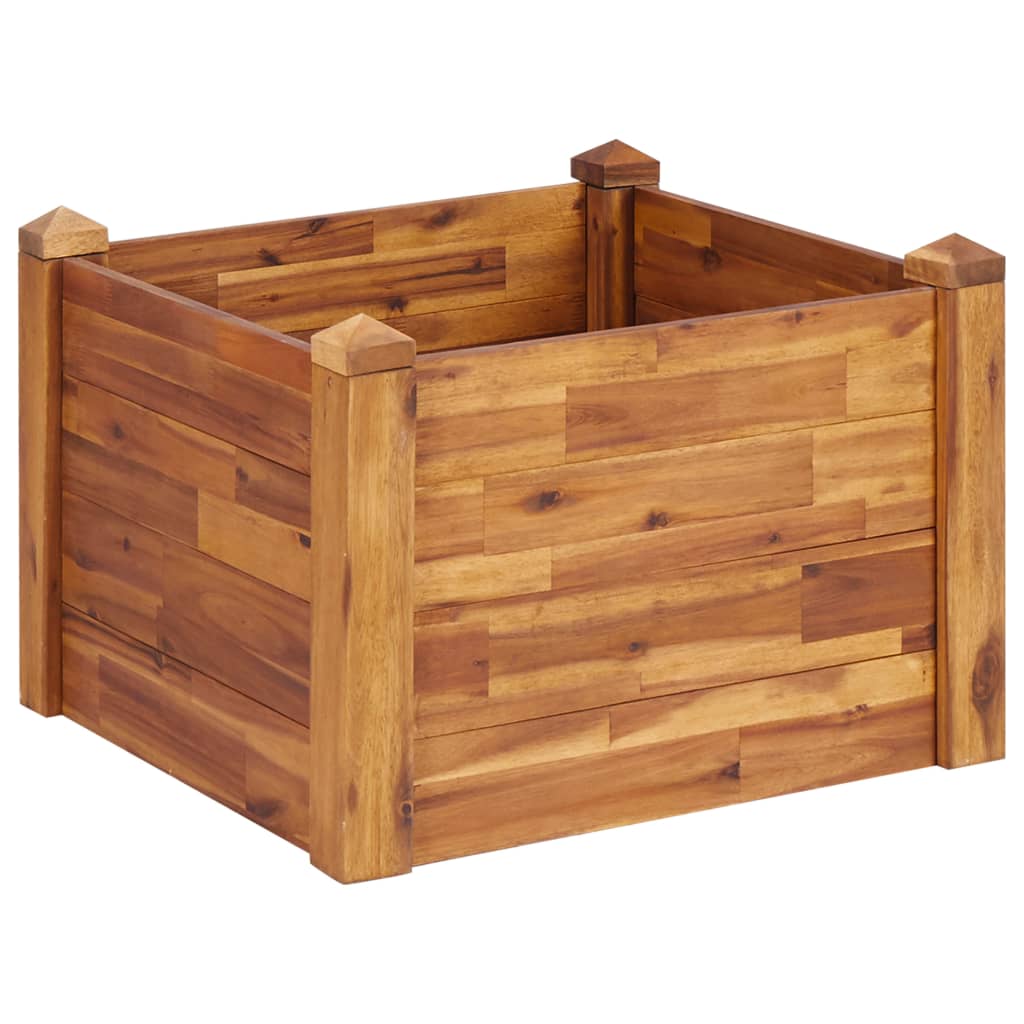 Garden raised bed 60 x 60 x 44 cm solid acacia wood