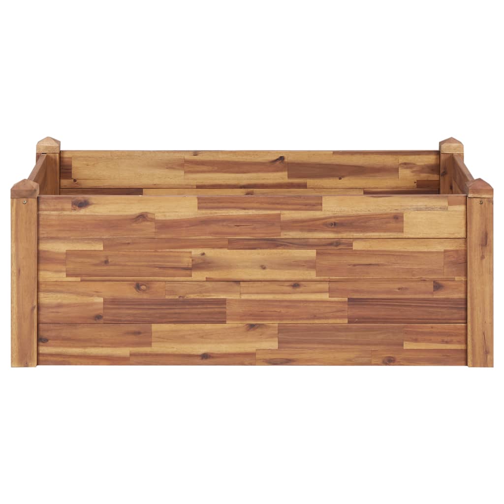 Garden raised bed 110 x 60 x 44 cm solid acacia wood