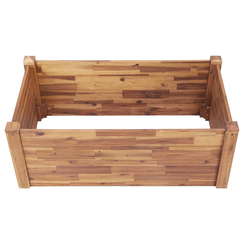 Garden raised bed 110 x 60 x 44 cm solid acacia wood