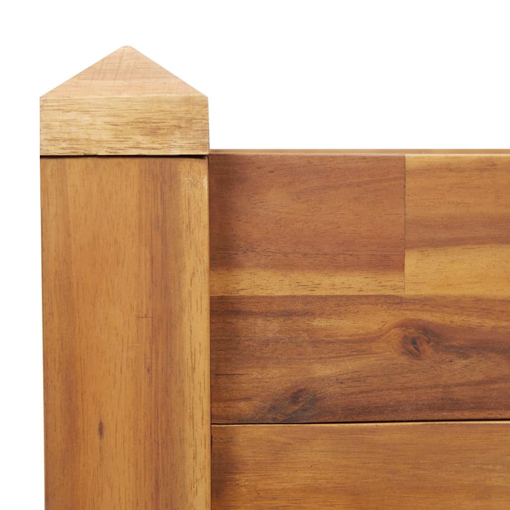 Garden raised bed 110 x 60 x 44 cm solid acacia wood