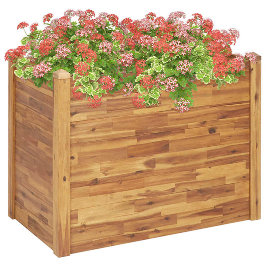 Garden raised bed 110 x 60 x 84 cm solid acacia wood