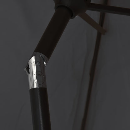Sonnenschirm mit Metall-Mast 300x200 cm Schwarz