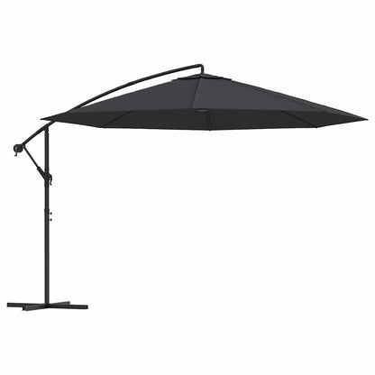 Ampelschirm mit Stahl-Mast 350 cm Schwarz