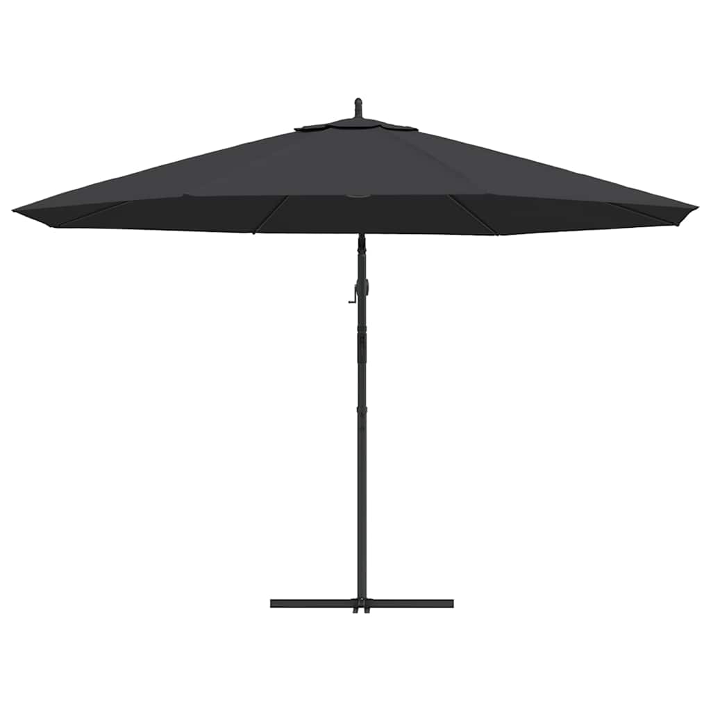 Ampelschirm mit Stahl-Mast 350 cm Schwarz