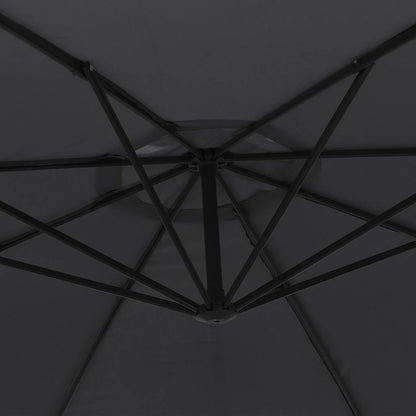 Ampelschirm mit Stahl-Mast 350 cm Schwarz