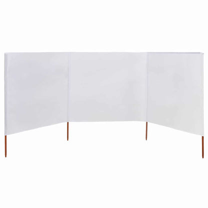 3-teiliges Windschutzgewebe 400 x 80 cm Sandweiß