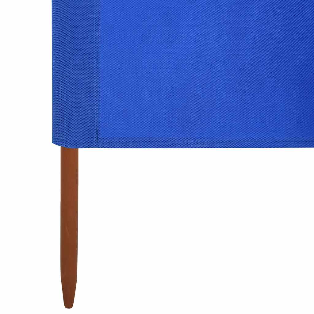 3-teiliges Windschutzgewebe 400 x 80 cm Azurblau